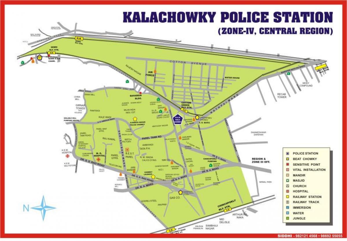 zemljevid Kalachowki Mumbaju