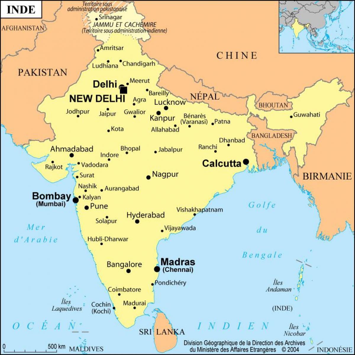 zemljevid Bombay indija