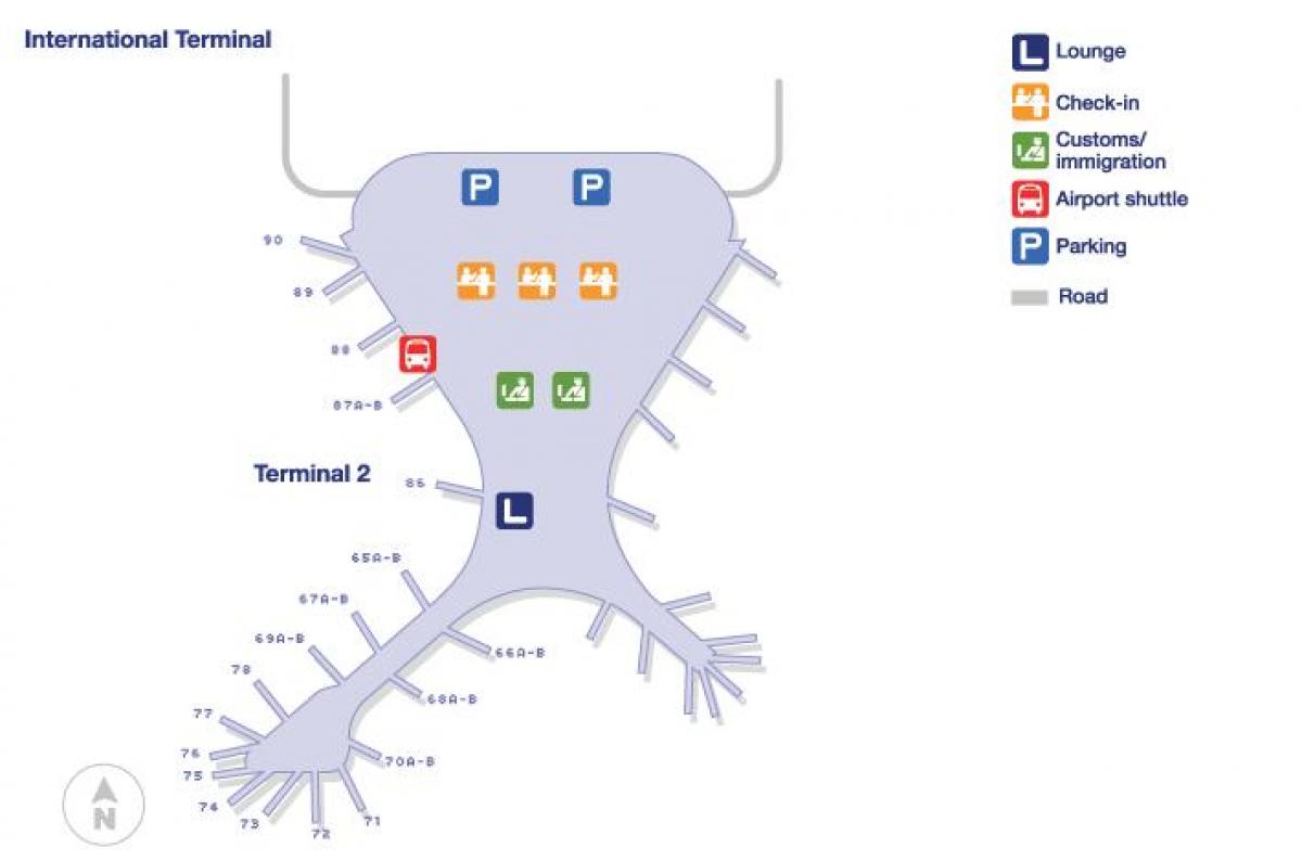 terminal 2 letališča v Mumbaju zemljevid