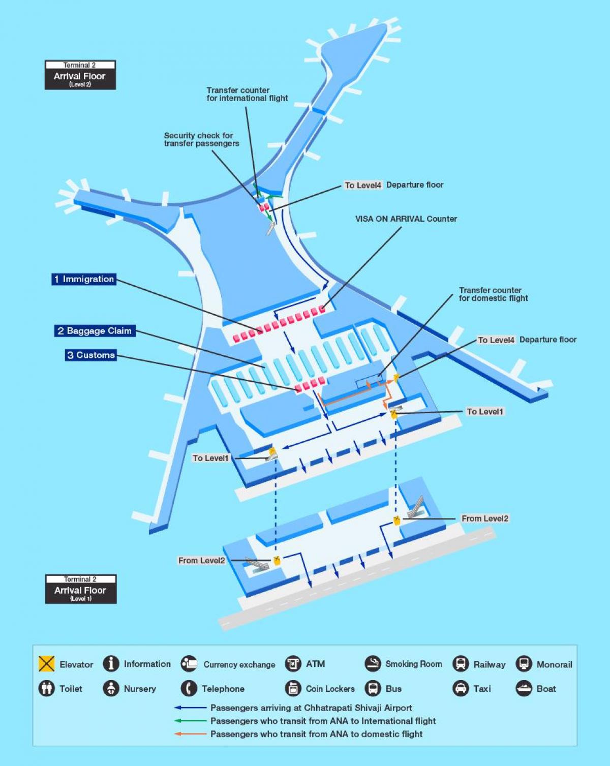 zemljevid mednarodnega letališča v Mumbaju