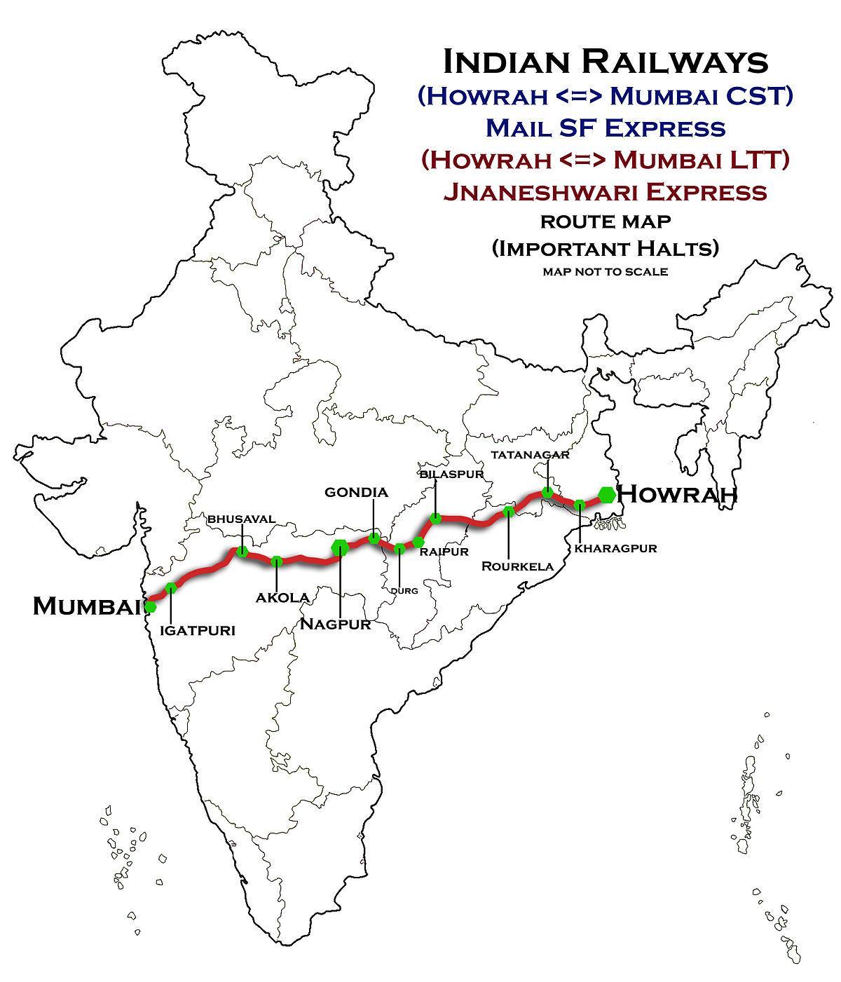 nagpur Mumbaju express avtocesti zemljevid