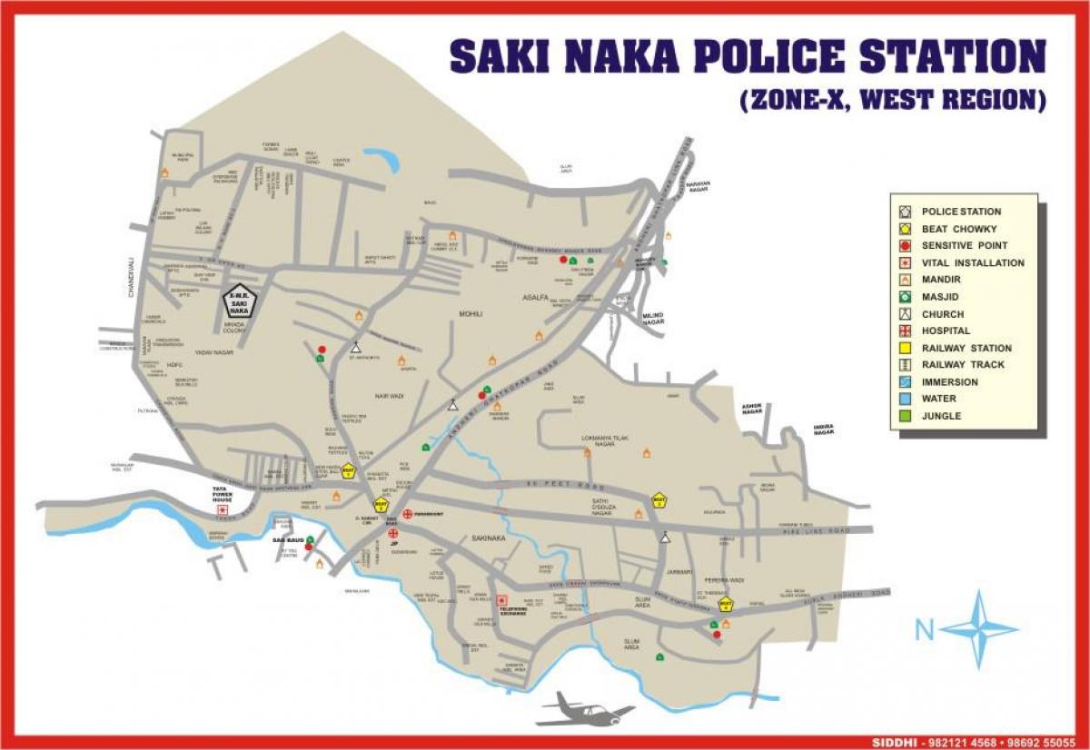 Mumbai Sakinaka zemljevid