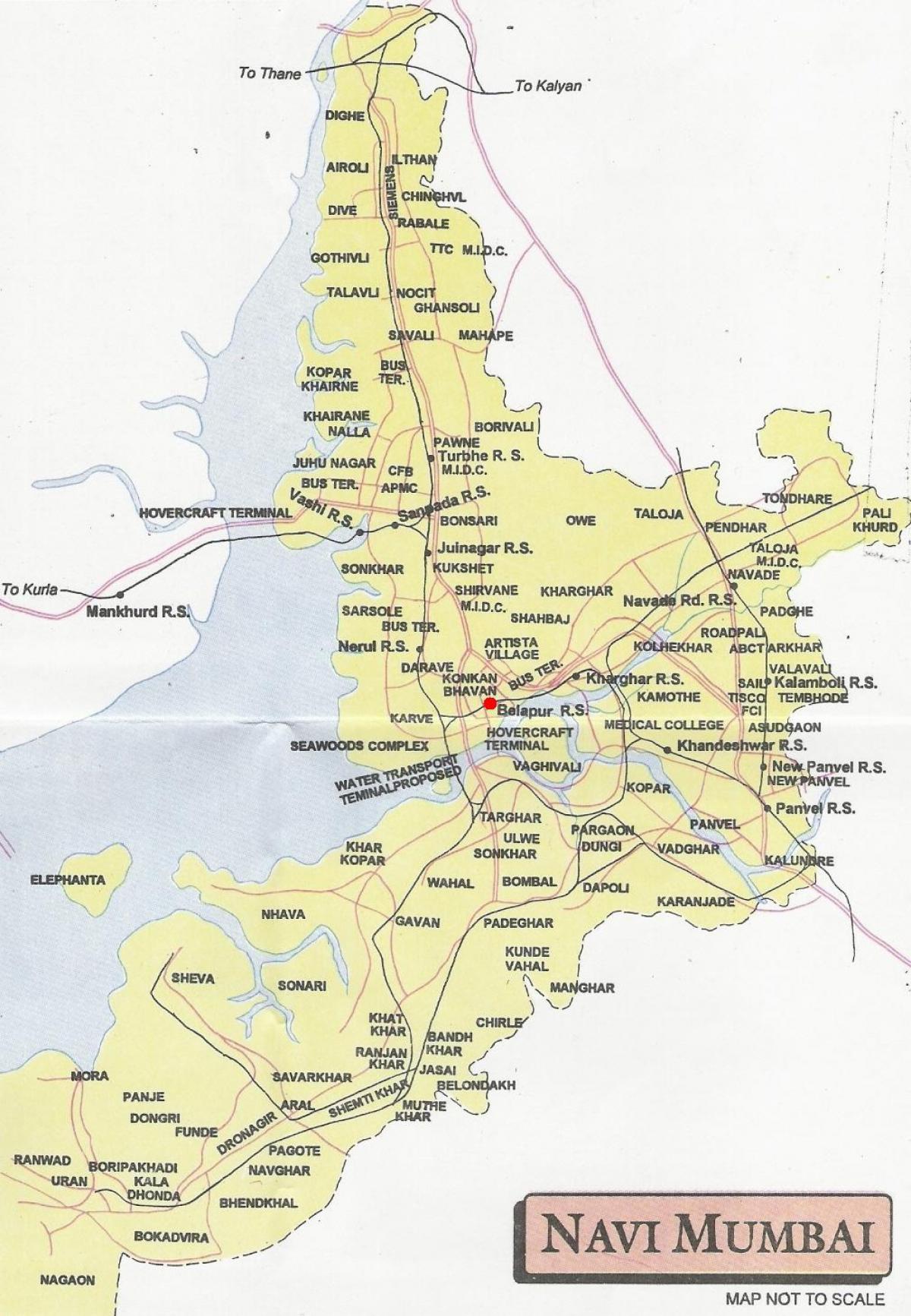 zemljevid navi Mumbaju mesto