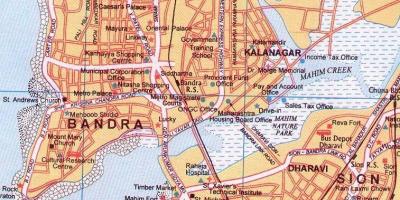 Zemljevid bandra Mumbaju