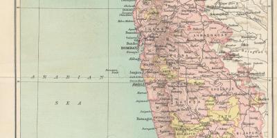 Zemljevid Bombay predsedstva