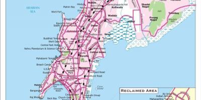 Zemljevid Bombay mesto