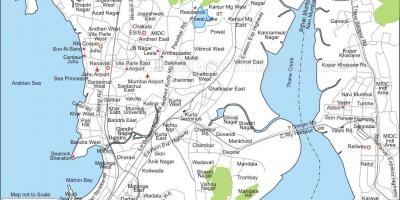 Zemljevid Mumbai central