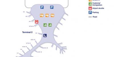 Terminal 2 letališča v Mumbaju zemljevid