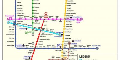 Mumbai metro poti zemljevid