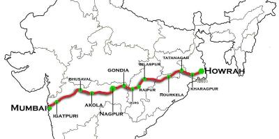 Nagpur Mumbaju express avtocesti zemljevid