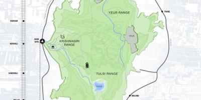 Zemljevid sanjay gandhi nacionalni park